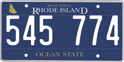 RI license plate 545774