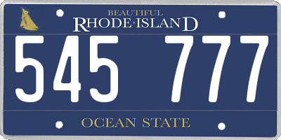 RI license plate 545777