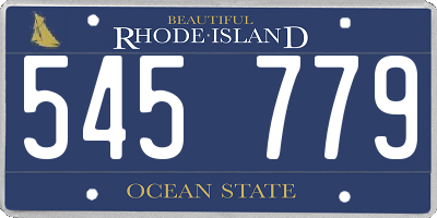 RI license plate 545779