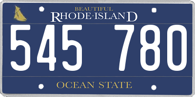RI license plate 545780