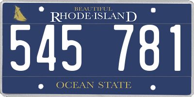 RI license plate 545781