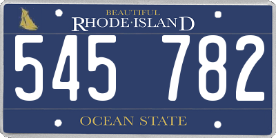 RI license plate 545782
