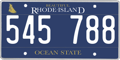 RI license plate 545788