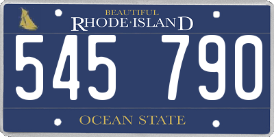 RI license plate 545790
