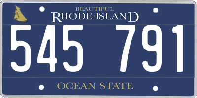 RI license plate 545791