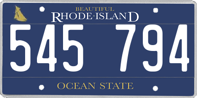 RI license plate 545794