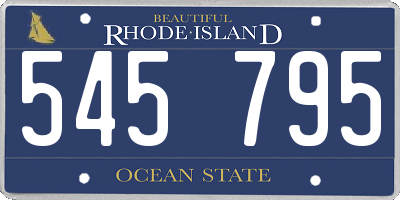 RI license plate 545795