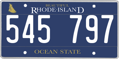 RI license plate 545797
