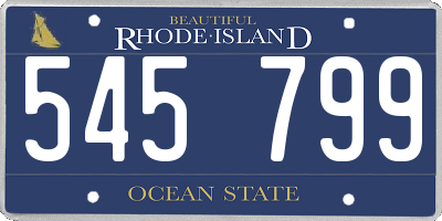 RI license plate 545799