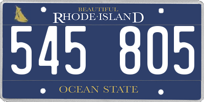 RI license plate 545805