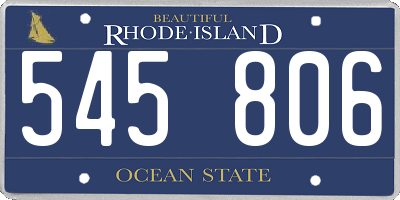 RI license plate 545806