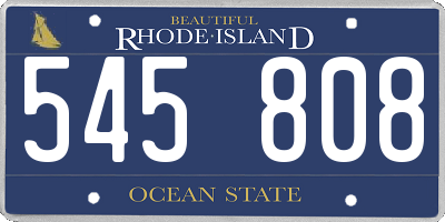 RI license plate 545808