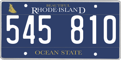 RI license plate 545810