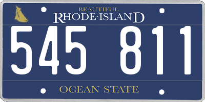 RI license plate 545811