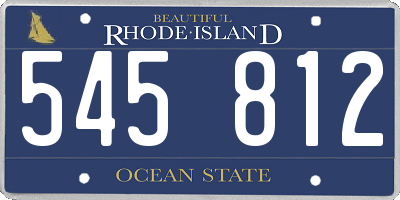 RI license plate 545812