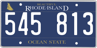 RI license plate 545813