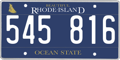 RI license plate 545816