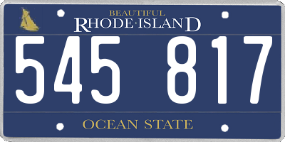 RI license plate 545817