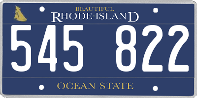RI license plate 545822