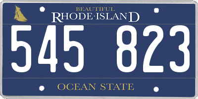 RI license plate 545823