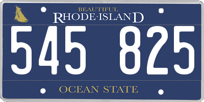 RI license plate 545825