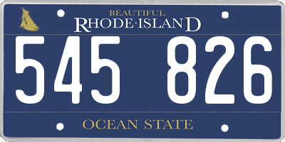 RI license plate 545826