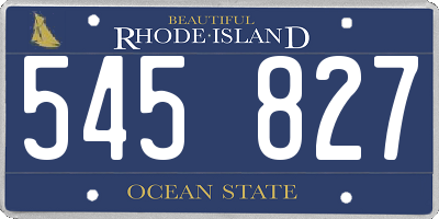 RI license plate 545827