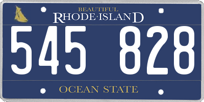 RI license plate 545828