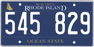 RI license plate 545829