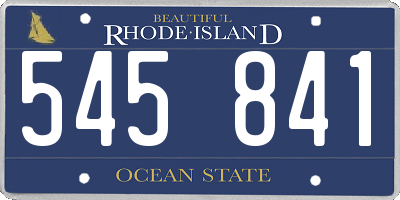 RI license plate 545841