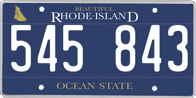 RI license plate 545843
