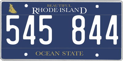 RI license plate 545844