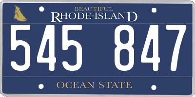RI license plate 545847