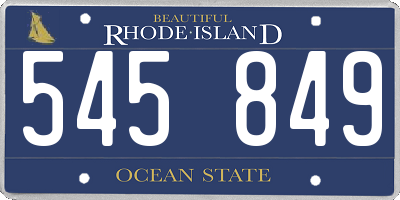 RI license plate 545849