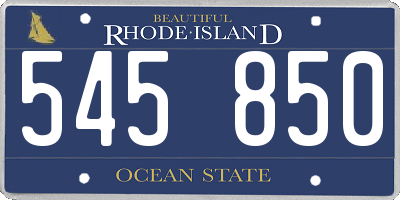 RI license plate 545850