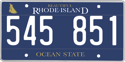 RI license plate 545851