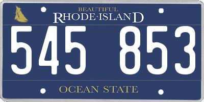 RI license plate 545853