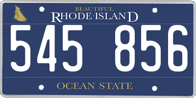 RI license plate 545856