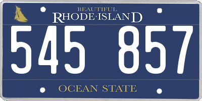 RI license plate 545857