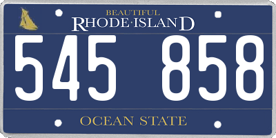 RI license plate 545858