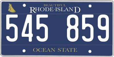 RI license plate 545859