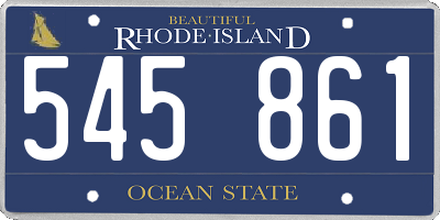 RI license plate 545861