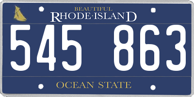 RI license plate 545863