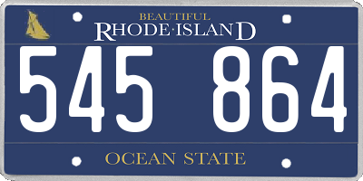 RI license plate 545864