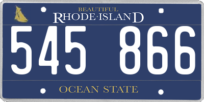 RI license plate 545866