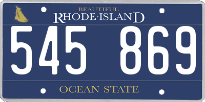 RI license plate 545869