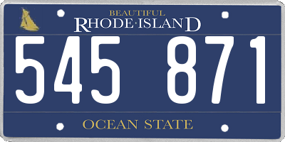 RI license plate 545871