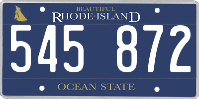 RI license plate 545872