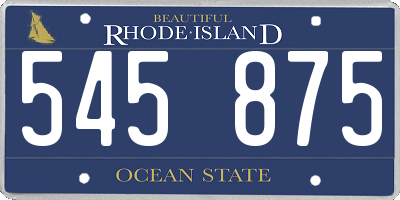 RI license plate 545875