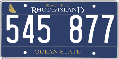 RI license plate 545877